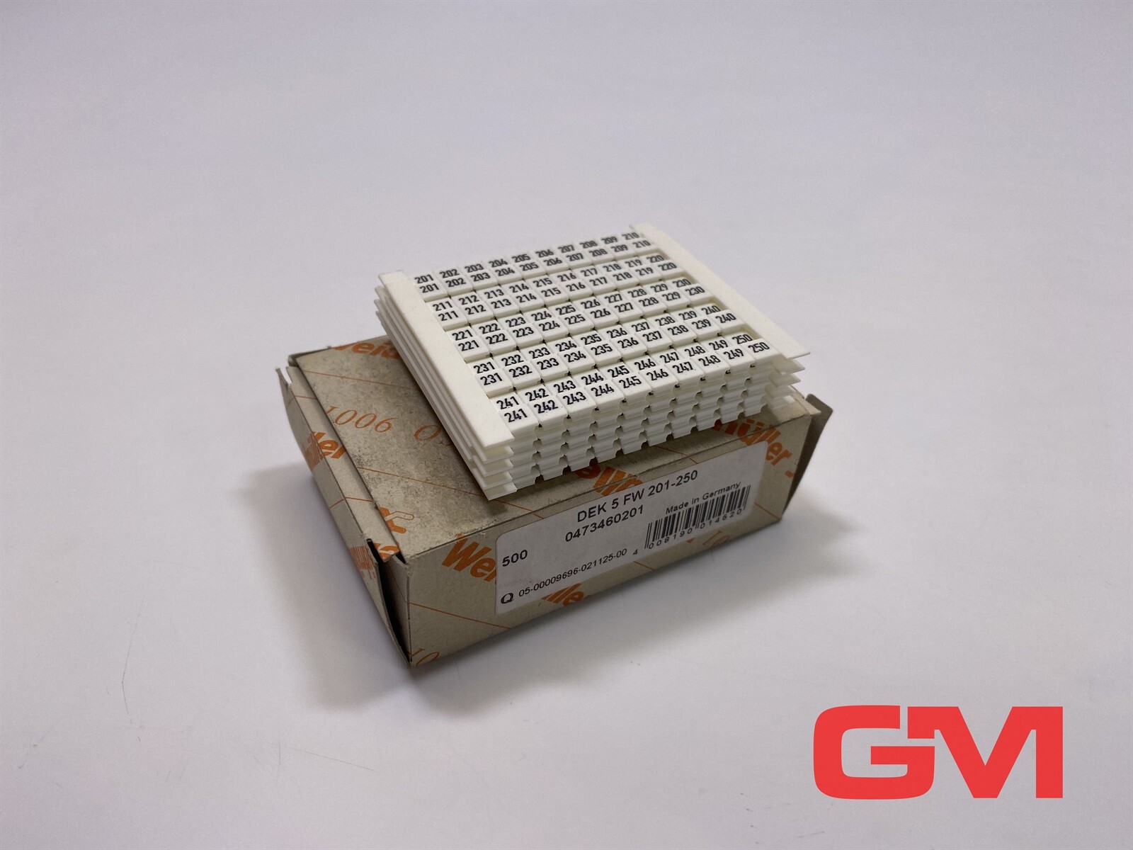 Ve 500x Weidmüller Terminal Marking DEK 5 FW 201-250 Terminal Marker 0473460201