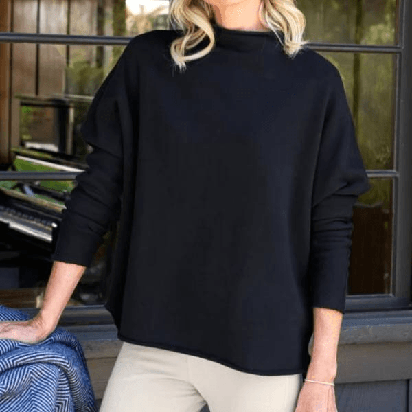 Frank&Eileen Effie Long-Sleeve Funnel Neck Capelet triple fleece 