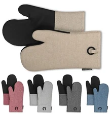 Heat Resistant Thick Soft Quilted Kitchen Cotton & Neoprene Oven Glove Mitts