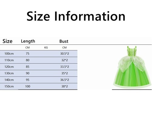 Fairytale Tiana Tinker Bell Girls Costume Party Birthday Book Week Dress Wings - Picture 2 of 18