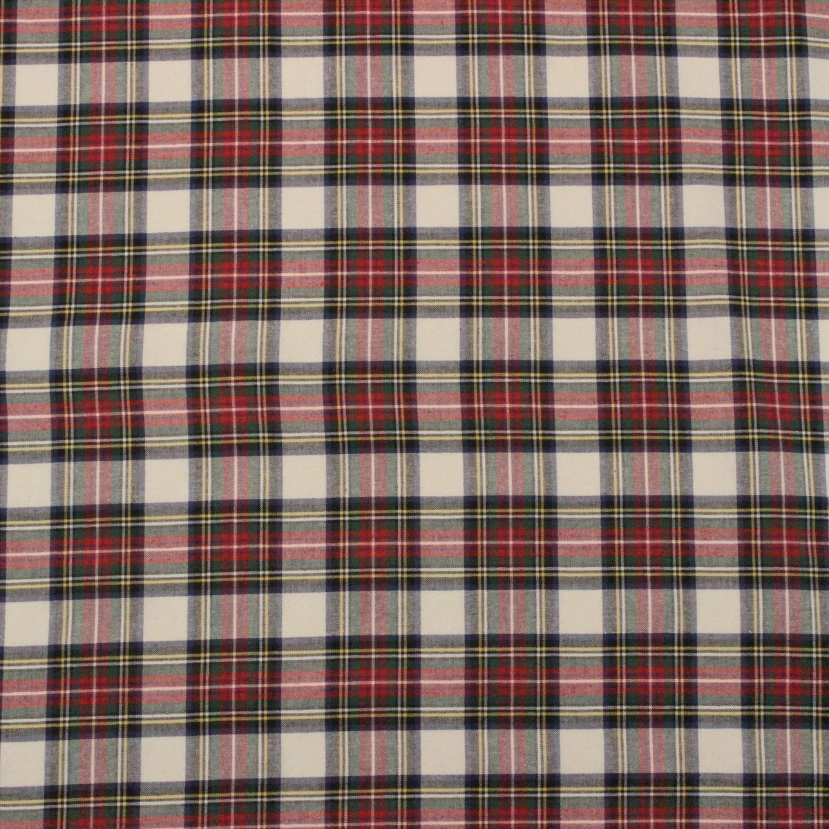 Green & Blue Tartan Plaid Brush Cotton Fabric