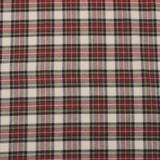 DESIGNER TARTAN PLAID GREEN RED BLUE 100 COTTON MULTIUSE FABRIC BY YARD 54"W