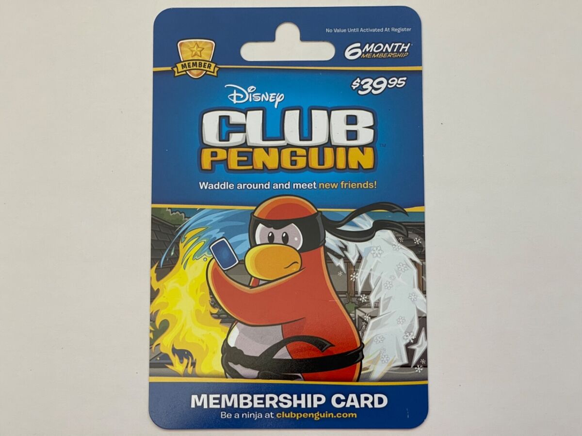 Disney Club Penguin Online Game Membership Card NOT ACTIVATED $0