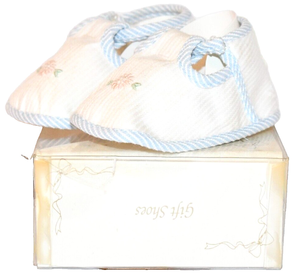 White & Blue Floral 100% Cotton Size 2