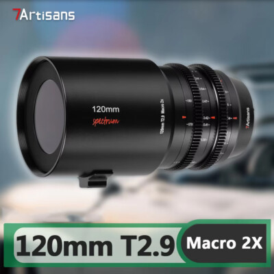 7artisans 120mm T2.9 Macro 2X Full Frame MF Cinema Lens for Sony E-mount Camera