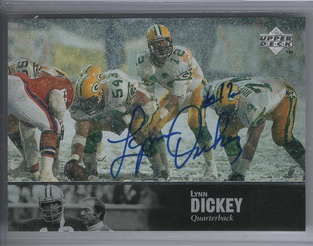 LYNN DICKEY 1997 UPPER DECK LEGENDS AUTO PACKERS