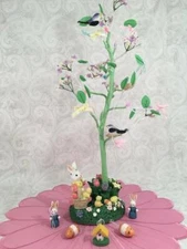 Avon Light Up Eggs Spring Easter Tree Bunny Chicks Garden Display Wood Ornaments