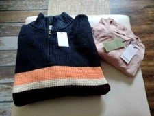 GOODFELLOW CO. Colorful Men's Zip Pullover Sweater - SZ XL w/Tee