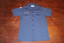 Boy Scouts of America BSA Youth Shirt Blue Large Plain No Patches Short Sleeve