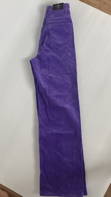 H&M Divided Woman s Purple Pants 98%cotton Wide High Waist Size 2  