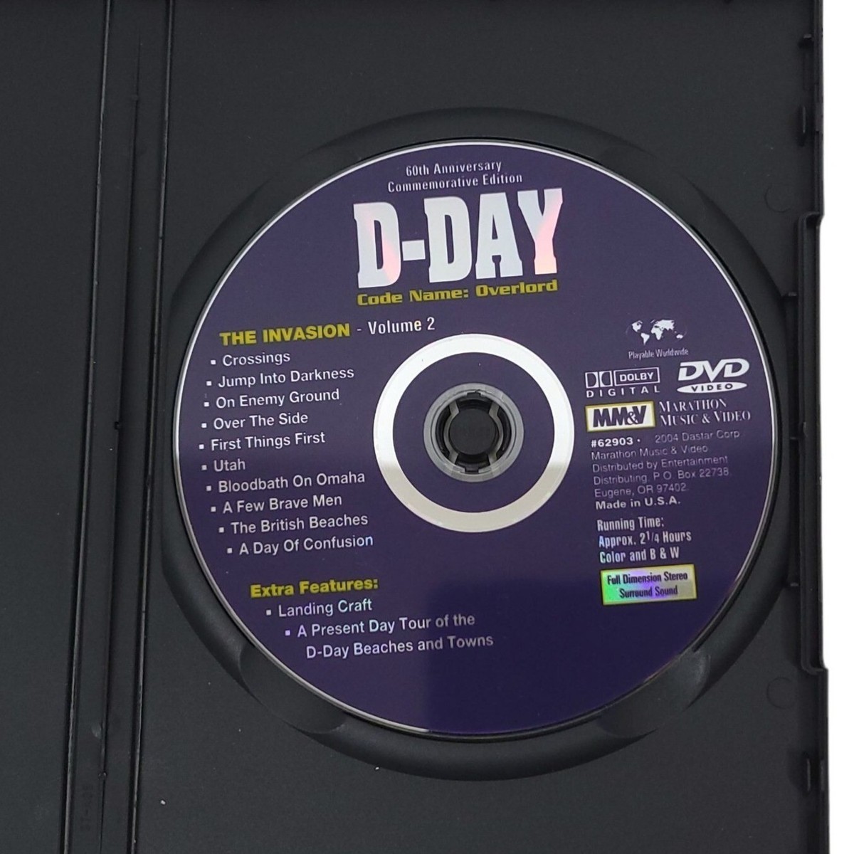 D-Day Code Name: Overlord The Build Up Invasion Breakout DVD Disc