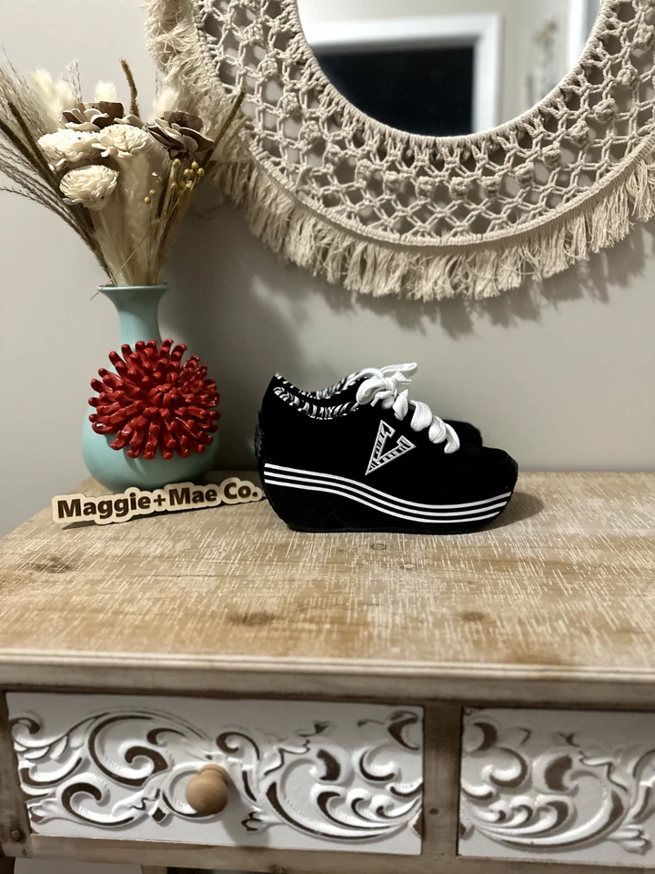 ¡Zapatillas de plataforma VOLÁTILES! 💜ORIGINALES AÑOS 90. 💜 MUY raro, difícil de encontrar! ¡NUEVO! TALLA 6💜 Foto 3 de 4