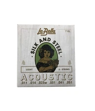 La Bella Guitar Strings Silk & Steel Light 100% 11-51 Balanced Fingerpicker