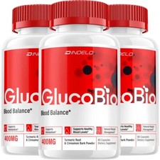 (3 Pack)Gluco Bio Blood Support Capsules - GlucoBio Advanced , 180 Capsule