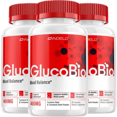 (3 Pack)Gluco Bio Blood Support Capsules - GlucoBio Advanced , 180 Capsule
