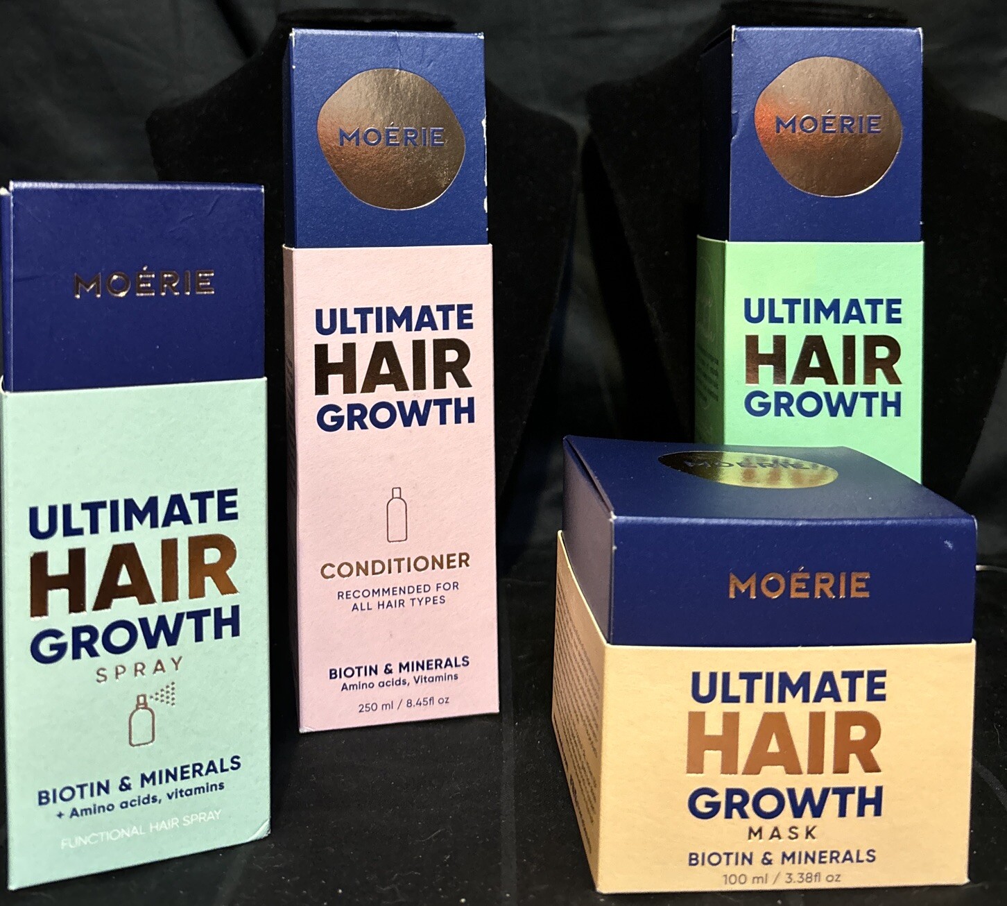 Moerie Ultimate Hair Growth Set Shampoo, Conditioner, Spray, & Mask 4pc