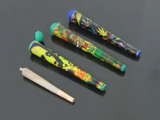 5 pcs Cones Storage Box + 15 pcs 78mm 1 1/4 Size Natural Rolling Paper Cones #65