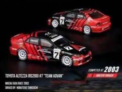 Miniature Voiture 1:64 Toyota Altezza #7 Team Advan - Course Macau Guia - Marque INNO64 - Neuf
