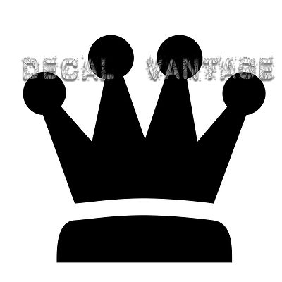 King Crown Vinyl Sticker Decal Chess Queen - Choose Size & Color
