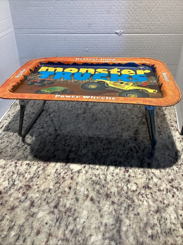 Vintage Children’s Food Tray Monster Truck Theme