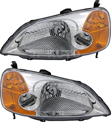 TYC Headlight Set – Driver & Passenger – For 2006–2011 Honda Civic Sedan – DOT/SAE – Lifetime Warranty