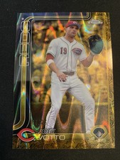 2025 Topps Gilded Joey Votto Gold Raywave /25 Cincinnati Reds #71