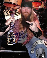 Zakk Wylde Black Label Society Ozzy Signed Photo 11x14 Beckett