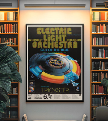 ELO Poster   1978 Electric Light Orchestra Concert Art, Classic Rock Band RJ8616