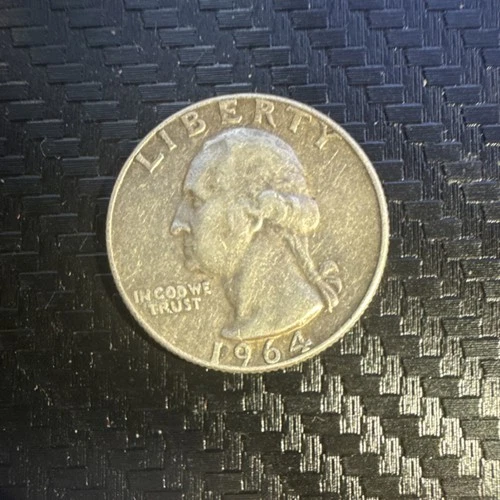 1964 Washington Quarter 25C Silver Circulated Denver Uncertified US Coin
