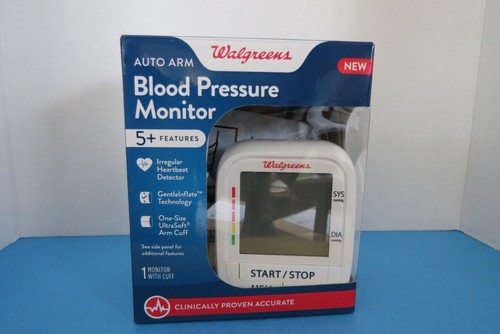 Blood Pressure Monitor Walgreen's 5+ Features, White, One-Size Cuff, Tested