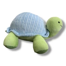 CoCaLo Turtle Plush Green with Blue Stripes Stuffed Animal