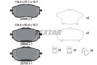 1X Textar 2569801 Bremsbelagsatz Scheibenbremse FüR Toyota