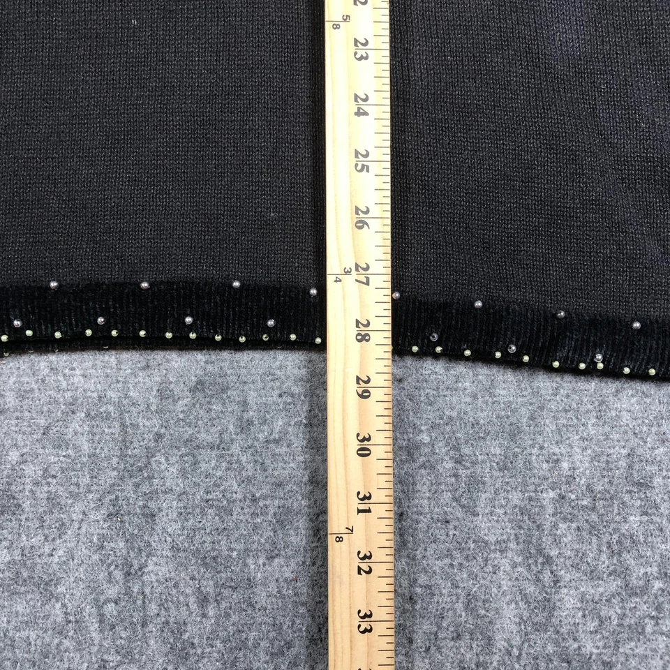 Quacker Factory Sweater Womens 1X Black Sequin Beaded Christmas Tree Holiday - Image 4 of 4