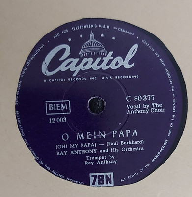 RAY ANTHONY -Swing-JAZZ- 78rpm Schellack