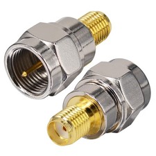 F Type Male to SMA Female Coax Connectors SMA Connector RF Antenna Adapter Te...
