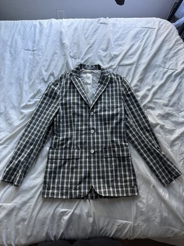 Polo Ralph Lauren Plaid Unlined Deconstructed Cotton Sport Coat Blazer Men’s 38R - product listing photo