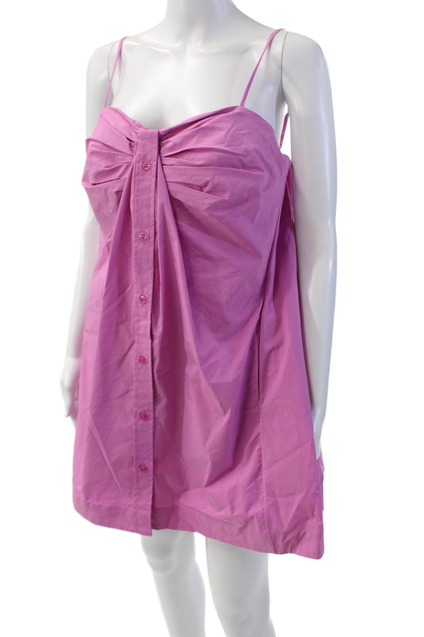 Jonathan Simkhai Womens Button Front Spaghetti St… - image 2