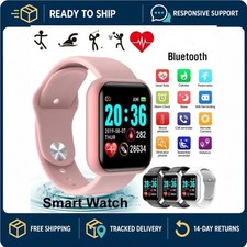 Smart Watch for Women Men Fitness Tracker Bluetooth Digital Wristwatch