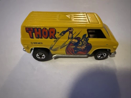 Vtg! Hot Wheels Thor Van 1974 Super Marvel Yellow Hong Kong NICE! C Pics READ