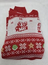 Super Mario Bros Ugly Christmas Sweater Nintendo Red L