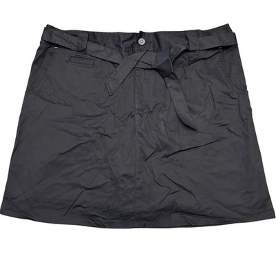 White Stag Skort 18 Black Stretch Cotton Stretch Belted A-Line NWOT WL298256