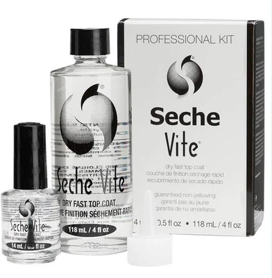 Seche Vite Fast Dry Top Coat Professional Kit – 14ml + 118ml Refill