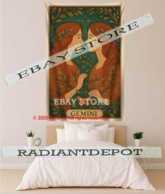 Gemini tapestry zodiac astrology poster wall 59X82 in