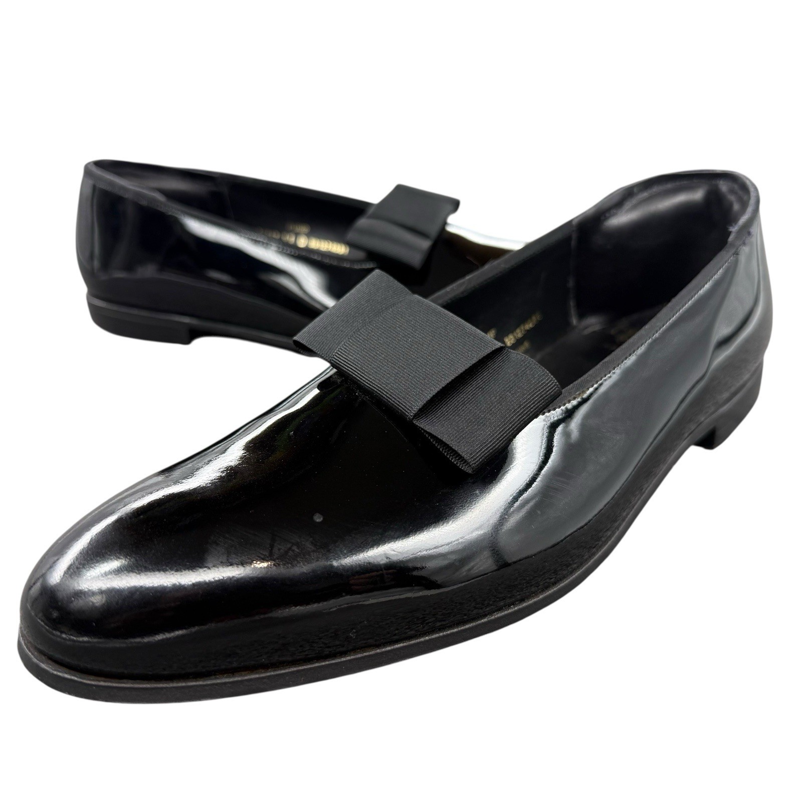 Crockett Jones Men Tux Opera Patent Leather Pump Shoes 10.5 D England *Altered*