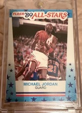 Fleer 1989-90 All-Stars Stickers Michael Jordan #3 Chicago Bulls Basketball