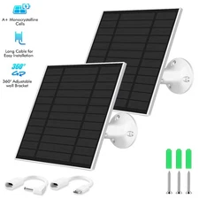 Solar Charging Panel Suitable for Outdoor Camera Battery Chargers Ring Doorbell