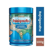 Rajnigandha Premium Pan Masala Flavoured Mouth Freshener 1 Box X 100g Tin Dabba