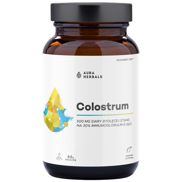 Aura Herbals Colostrum 500 Mg, Saure Zitrone – 66 G-image