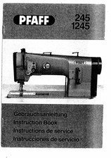 PFAFF 245 1245 Sewing Machine Instruction Book