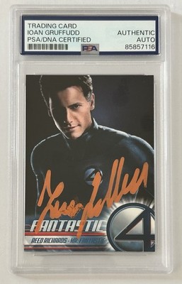 2005 UPPER DECK IAN GRUFFUDD SIGNED REED RICHARDS FANTASTIC FOUR CARD PSA COA